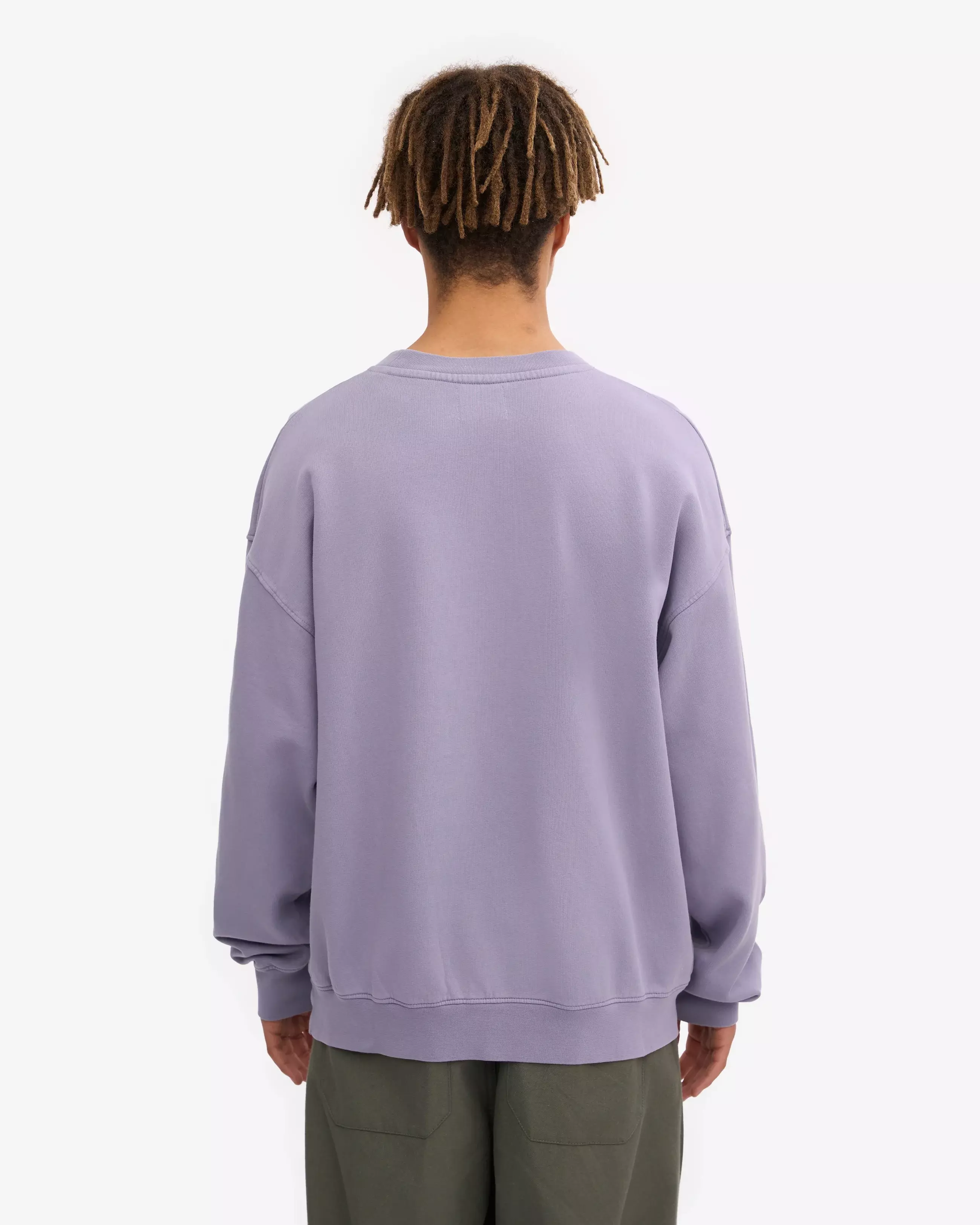 Colorful Standard Purple Jade Oversized Organic Crew Pullover Herren lila